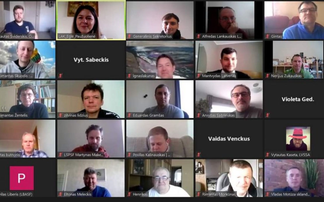 Lietuvos aeroklubo konferencija pirmą kartą vyko virtualiai